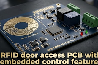 design rfid door access pcb with embedded control features