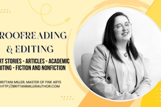 proofread and edit both fiction and nonfiction