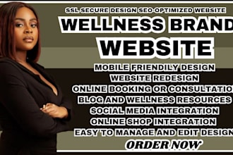 design wellness brand website, holistic health and wellness coach website