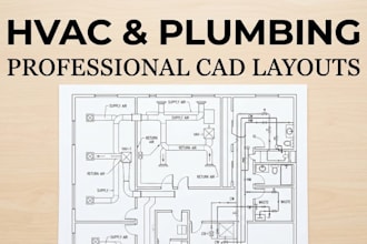 draft hvac layout, electric and plumbing layouts, and convert PDF to cad