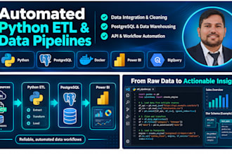build automated python etl pipelines and data integration