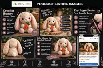 design premium listing images, amazon, etsy, ebay listing