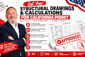 structural engineer stamp, ca structural calculation for california permit