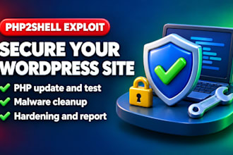 secure and update your wordpress or woocommerce site after the php2shell exploit