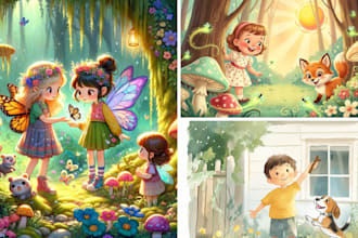 children story book illustration children story children story book illustration