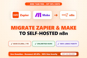 migrate your zapier and make workflows to self hosted n8n