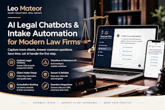 build custom ai legal chatbots and ntake automaton using voiceflow and ai