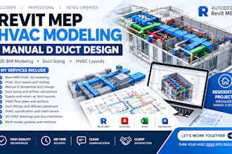 revit mep hvac modeling and manual d duct design, hvac design