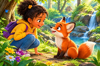 draw children story book illustration and water color picture book illustrator