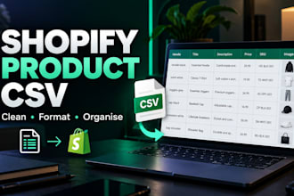 clean and format your shopify product listings and CSV import file