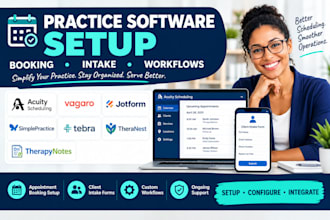 setup acuity scheduling vagaro jotform simplepratice tebra theranest therapynote
