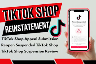 do tiktok shop appeal to reinstate suspended tiktok deactivated and violation