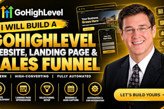 build a gohighlevel website highlevel landing page page ghl sale funnel expert