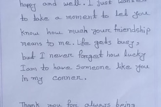 write neat english handwriting for assignments, notes