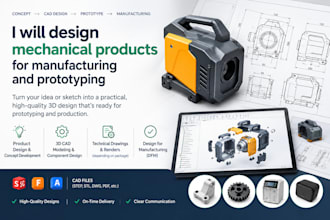 design mechanical products for manufacturing and prototyping