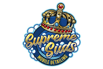 design mobile detailing shop bubbles logo
