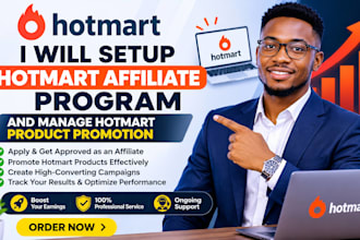 setup hotmart affiliate program and manage hotmart product