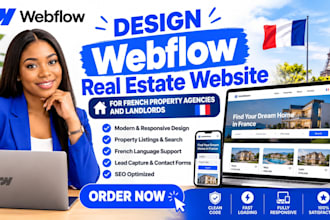 design webflow real estate website for french property agencies and landlord