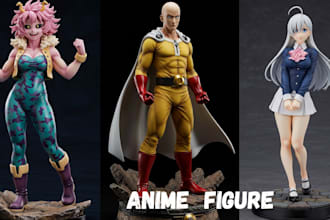 3d print and paint animi figures, custom statues and miniature