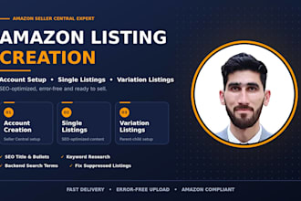 create amazon product listing and variation or fix amazon listing