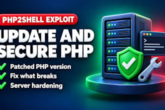 update php to a patched version and secure your website against php2shell