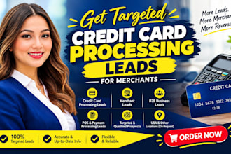 generate targeted credit card processing leads for merchants