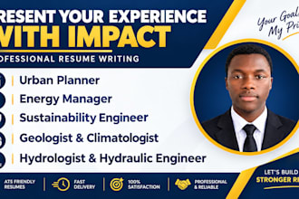 write environmental resume, hydrologist, energy manager, geology, planner