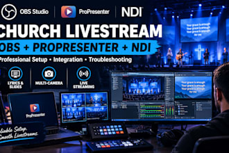 set up obs propresenter ndi for church livestreaming