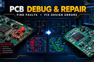 debug, troubleshoot, fix, repair your faulty pcb design, schematic and circuit