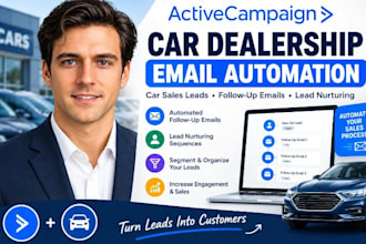 create activecampaign car dealership follow up emails for car sales leads