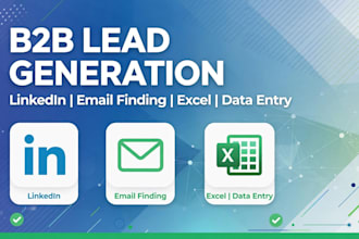 do b2b lead generation, data entry and excel data entry
