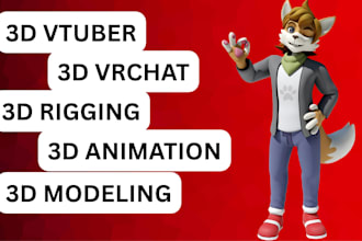 create warudo 3d vtuber, vrchat, rigging 3d model 52 arkit blendshapes 3d vroid