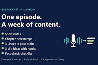 turn your b2b podcast transcript into linkedin content