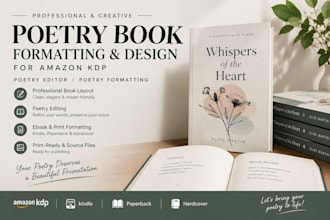 format poetry books for amazon KDP and design professional poetry layouts
