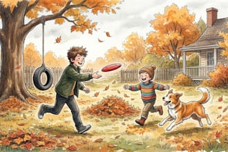 illustrate storybook for kids watercolor art cartoon aquarelle illustration