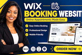 design a professional wix booking and and appointment websitue for your business