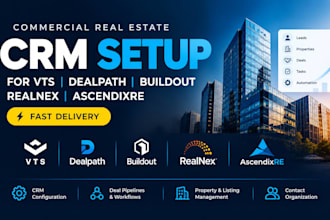 setup commercial real estate CRM for vts dealpath buildout realnex ascendixre