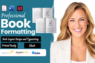 do KDP book formatting, ebook formatting, and book layout design for amazon KDP