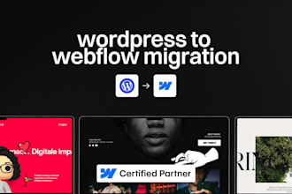 migrate wordpress to webflow with cms and responsive design