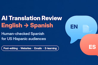 review and edit your ai english to spanish translation for US readers