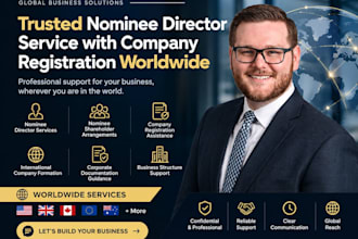 provide trusted nominee director service with company registration worldwide