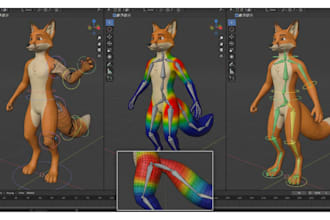 fix vrchart vtuber vrm avatar rigging bone repair vrchat avatar weight painting