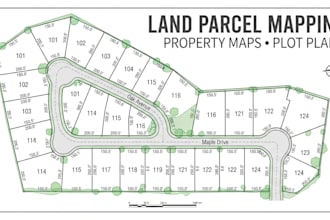 create land parcel maps, urban planning layouts, property maps and plot plans