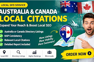build australia and canada local citations and business listings for local SEO