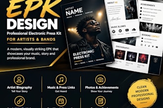 create a professional electronic press kit epk for independent musicians bands