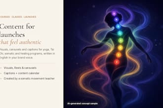 design monthly ai social media content for your wellness brand