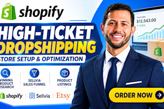 shopify high ticket dropshipping winning product research sellvia sales funnel