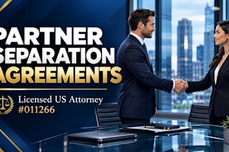draft a binding business partner separation agreement