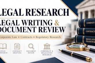 provide legal research, contract drafting, and document review