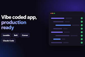 fix your vibe coded app from lovable, bolt, cursor or claude code